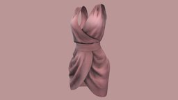 Female Tulip Skirt Mini Dress mini, fashion, girls, clothes, tulip, brown, skirt, dress, gray, womens, elegant, wear, formal, evening, pbr, low, poly, female, black, sleevless