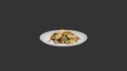 Caesar Salad With Shrimp salad, photogrammetry, 3dmodel