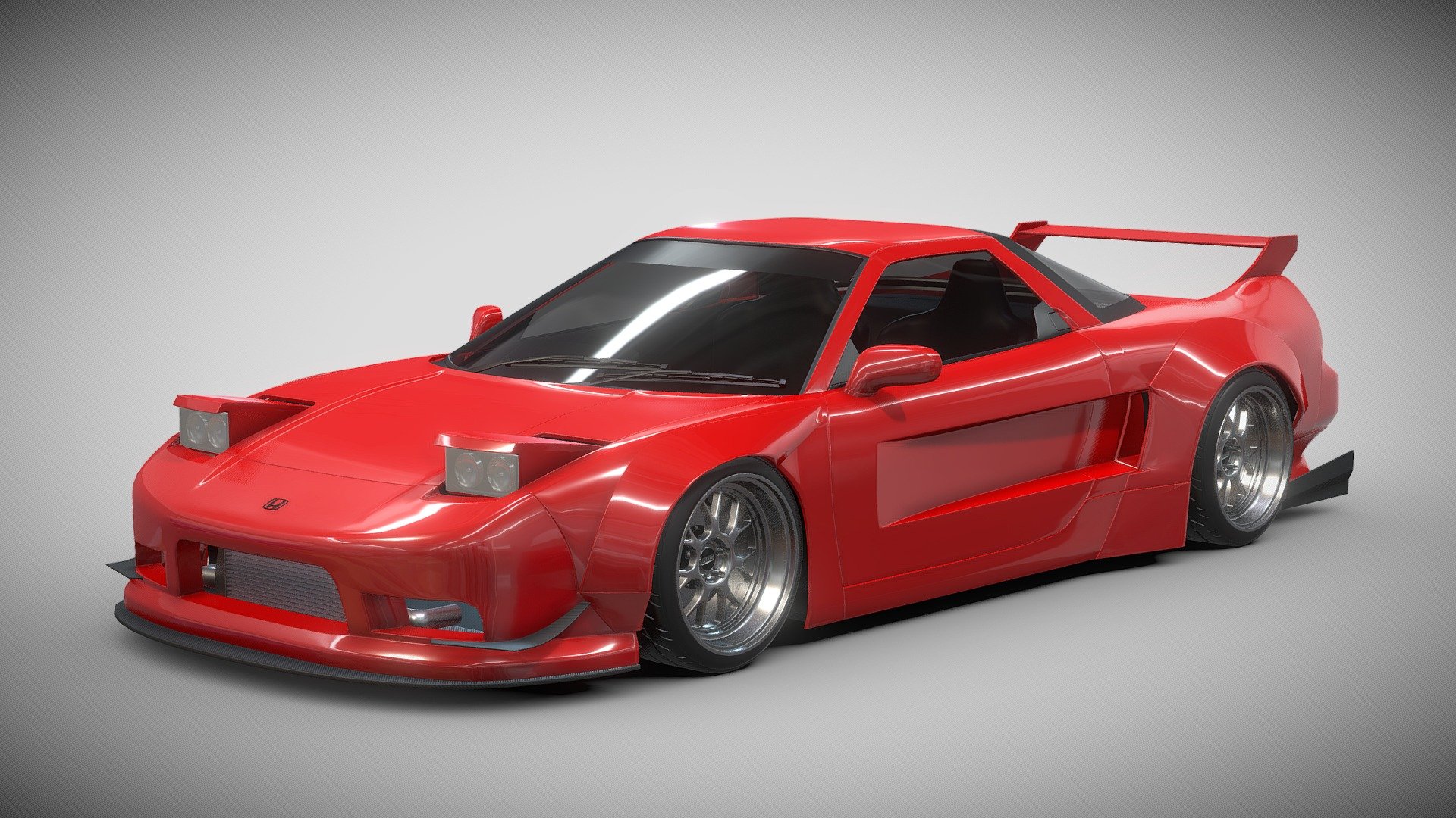 Maybe some of you, especially car lovers, must be familiar when you hear the Honda NSX, especially the first generation car in 1990.

And I have built this car, then I modified it in several parts. And I'm also inspired by Liberty Walk, in modifying the model I've made. So don't be surprised if some of you find that there are several parts that are almost similar to the original Honda NSX Liberty Walk car that exists in the real world.

Thank you
 - Honda NSX Widebody - Buy Royalty Free 3D model by Naudaff3D 3d model