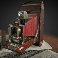 Folding Camera Kodak camera, howest2016, daehowest2016-17, substance, 3dsmaxpublisher, pbr