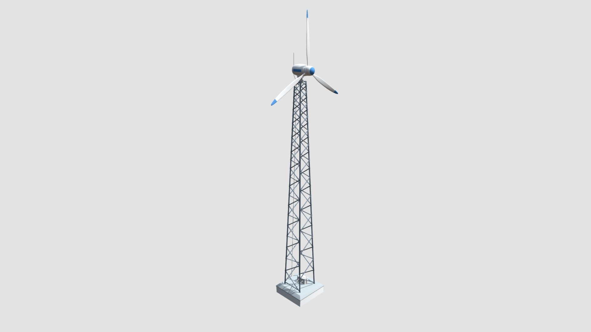 High detailed model of wind turbine design with all textures, shaders and materials. It is ready to use, just put it into your scene 3d model