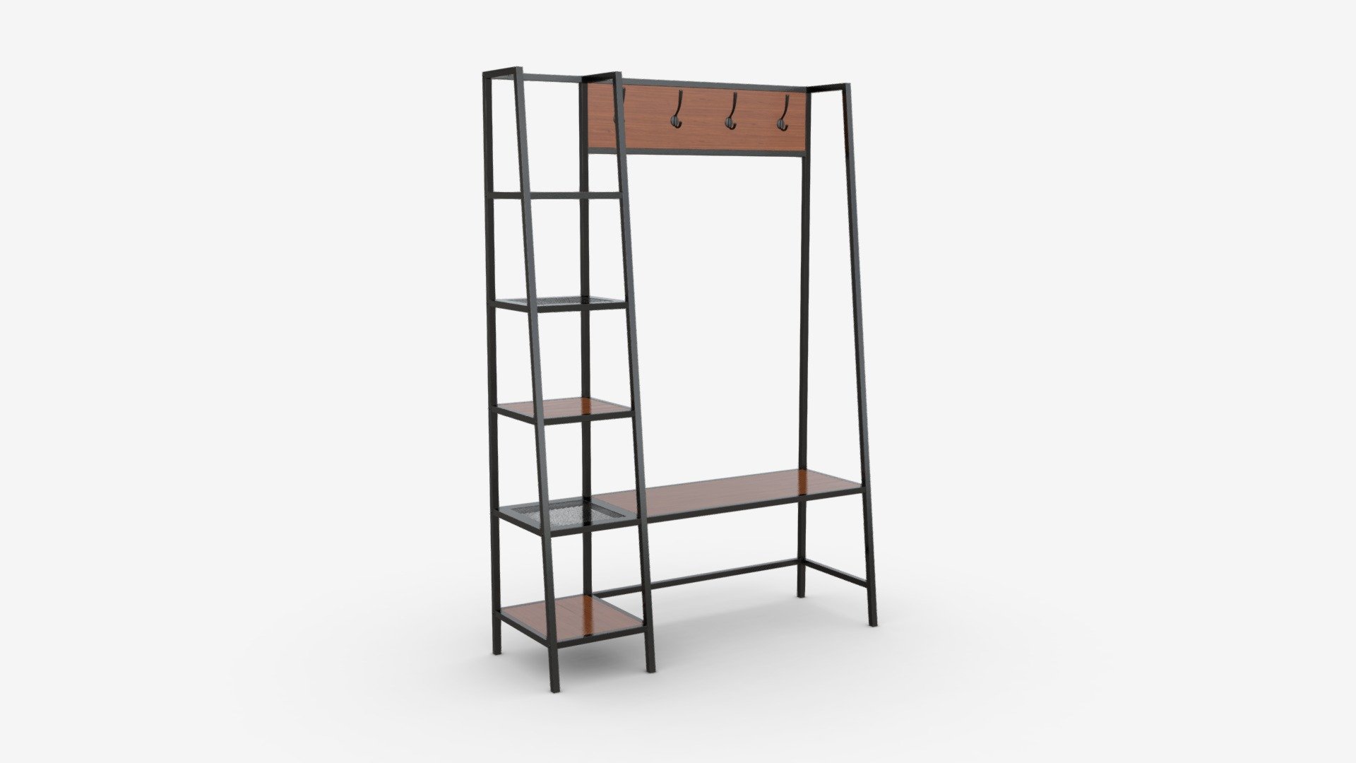 Hallway shelf organizer Walker Edison - Buy Royalty Free 3D model by HQ3DMOD (@AivisAstics) 3d model
