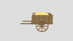 Low Poly Hay Cart