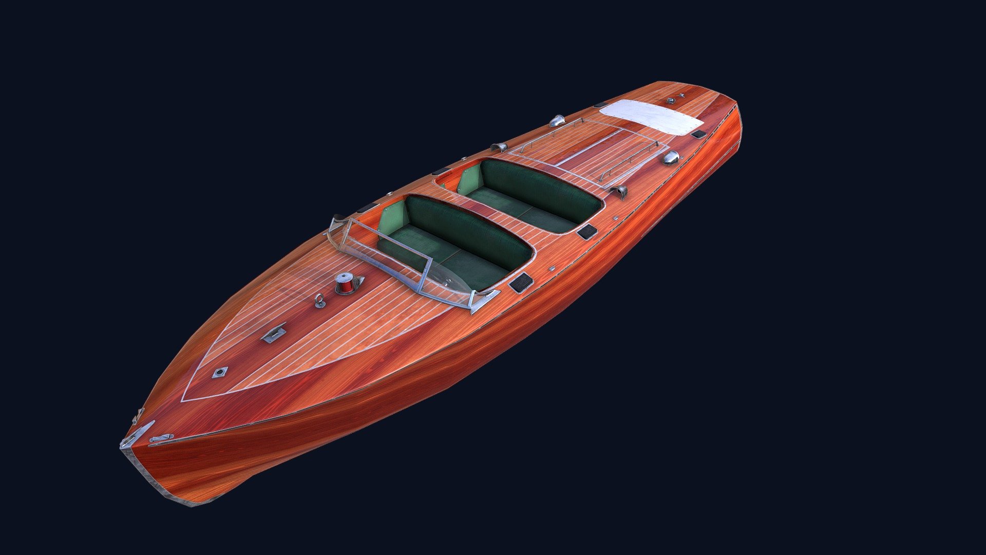 Classic boat model 3d model