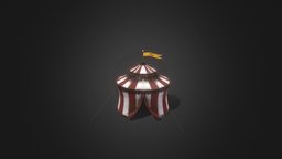 Circus Tent tent, circus, circustent, 3d