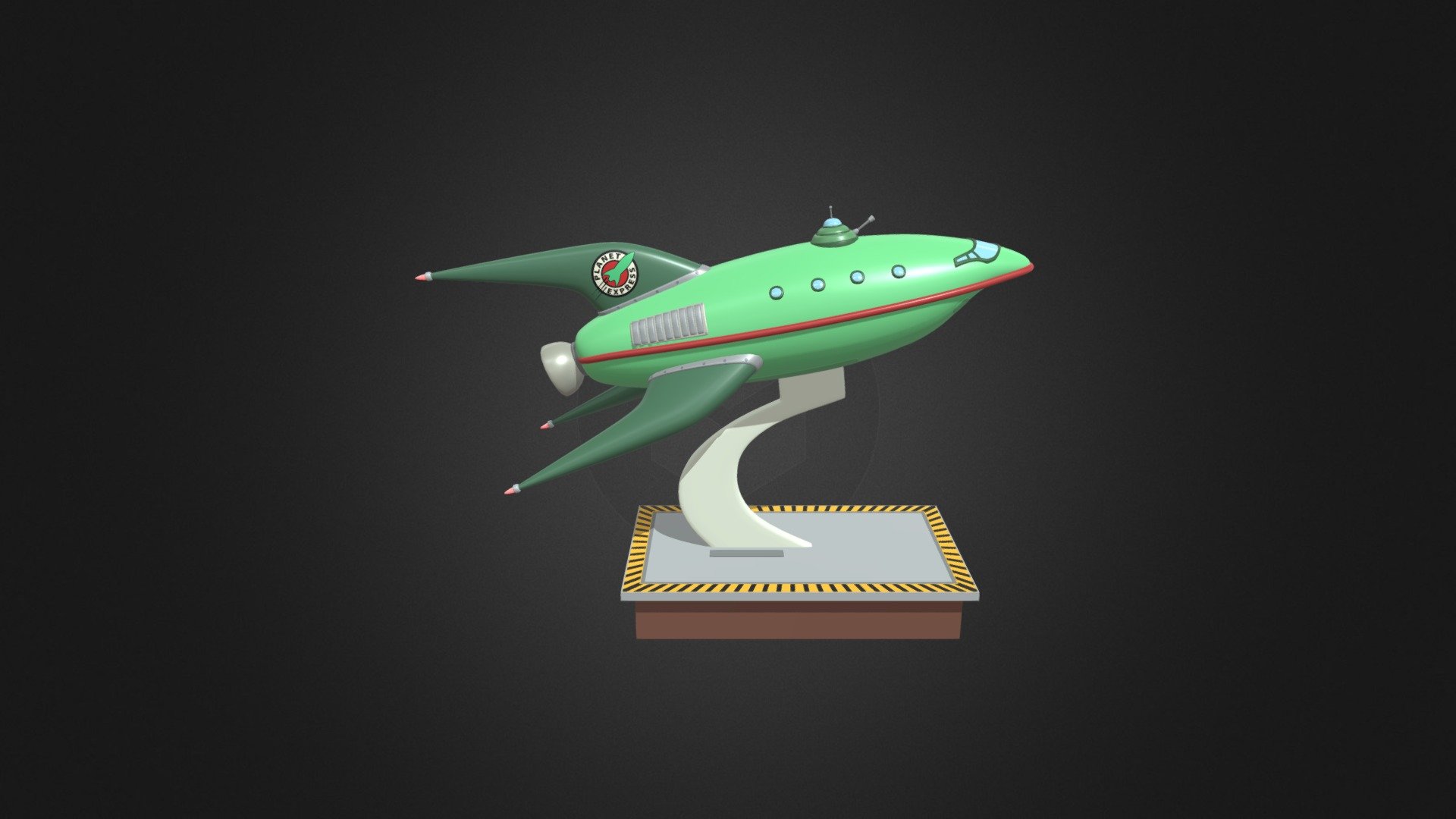 3D model of the Planet Express Space Ship from Futurama 3d model