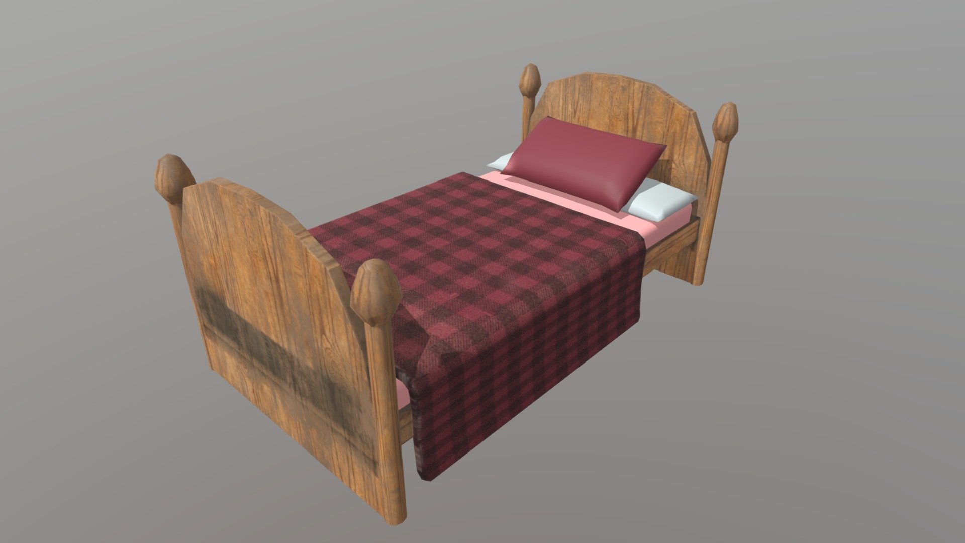 This is a low poly Cartoon Bed. It is made in Autodesk Maya 2018 and texturized(with UVs), iluminated and rendered in Arnold 2018. It includes a wooden cute bed in low poly , but also it is smoothable. This model can be used for any type of work as: low poly or high poly project, videogame, render, video, animation, film&hellip;

This contains all the textures of the model. Also there is a .mb maya file , .obj and .fbx file

I hope you like it, if you have any doubt or any question about it contact me without any problem! I will help you as soon as possible, if you like it I will aprecciate if you could give your personal review! Thanks! - Cartoon Bed - Buy Royalty Free 3D model by Ainaritxu14 3d model