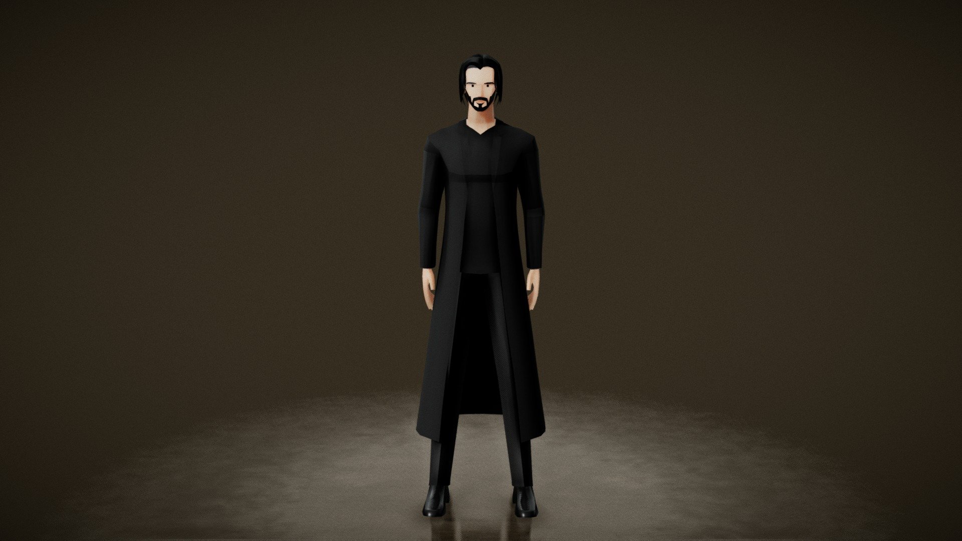 Neo from the Matrix Resurrections in a lowpoly style,
Its Modeled and Rigged in blender.

Blend file attached in the aditional files - Neo from Matrix Resurrections - lowpoly - Buy Royalty Free 3D model by 5th Dimension (@5th-Dimension) 3d model