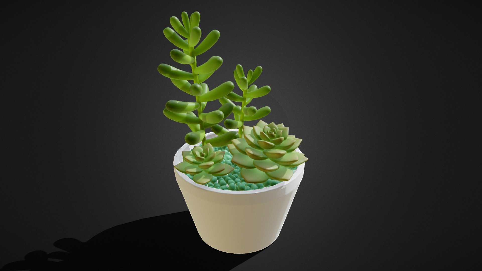 4 Small plants of 2 species of succulent

4K PBR materials:
Basecolor, Roughness and Normal map - Succulents on a pot - Buy Royalty Free 3D model by felipehez 3d model