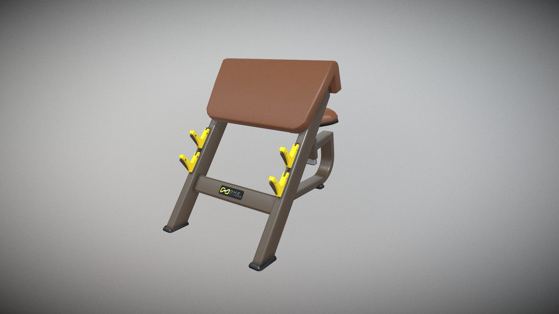 http://dhz-fitness.de/style-1#E1044 - SEATED PREACHER CURL - 3D model by supersport-fitness 3d model