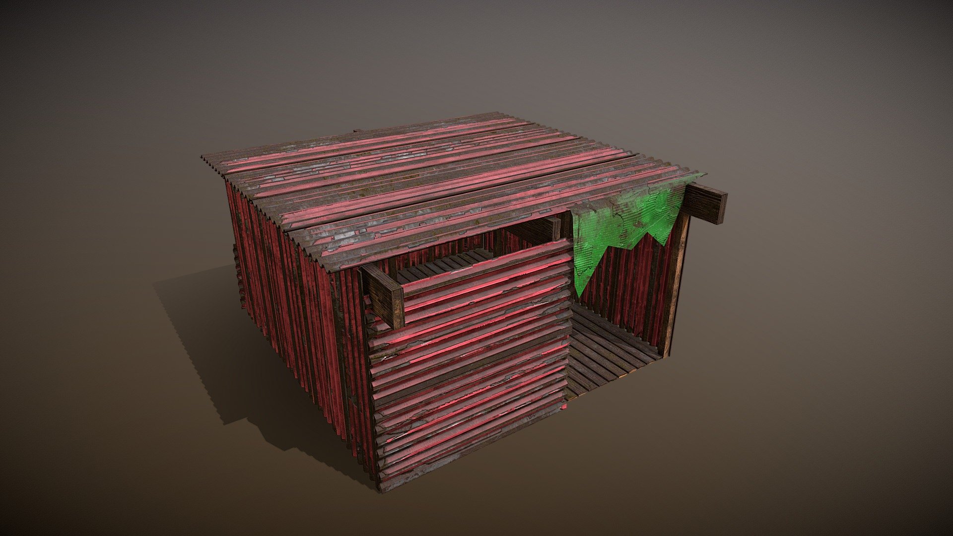 another varaiaton of the shack post apo building.. 1 4096 material with dx normalmap, might get away with reducing to 2048 map - Post Apo Shelter Var 1 - Buy Royalty Free 3D model by Thunder (@thunderpwn) 3d model