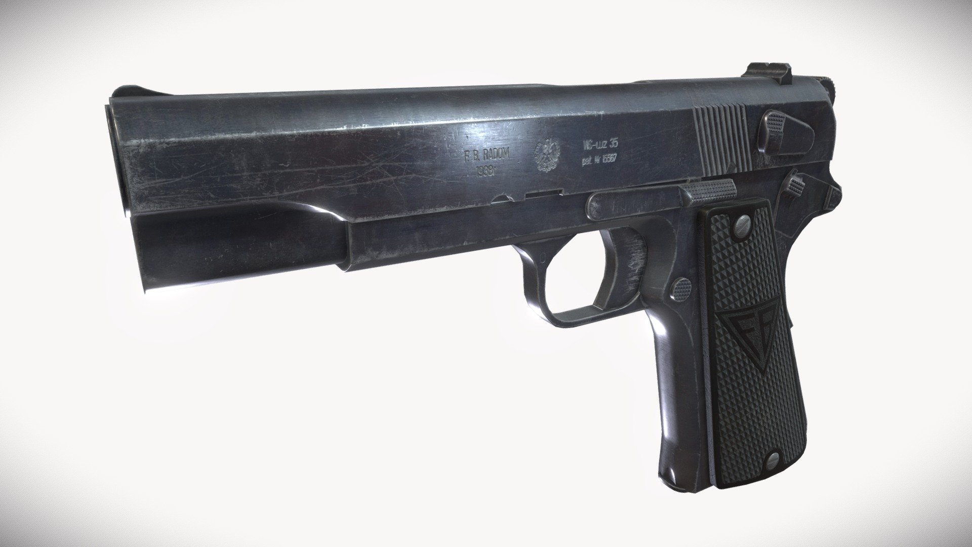 Legendary polish pistol VIS wz. 35 - VIS wz. 35 pistol - 3D model by Bartek R (@bartekrz) 3d model
