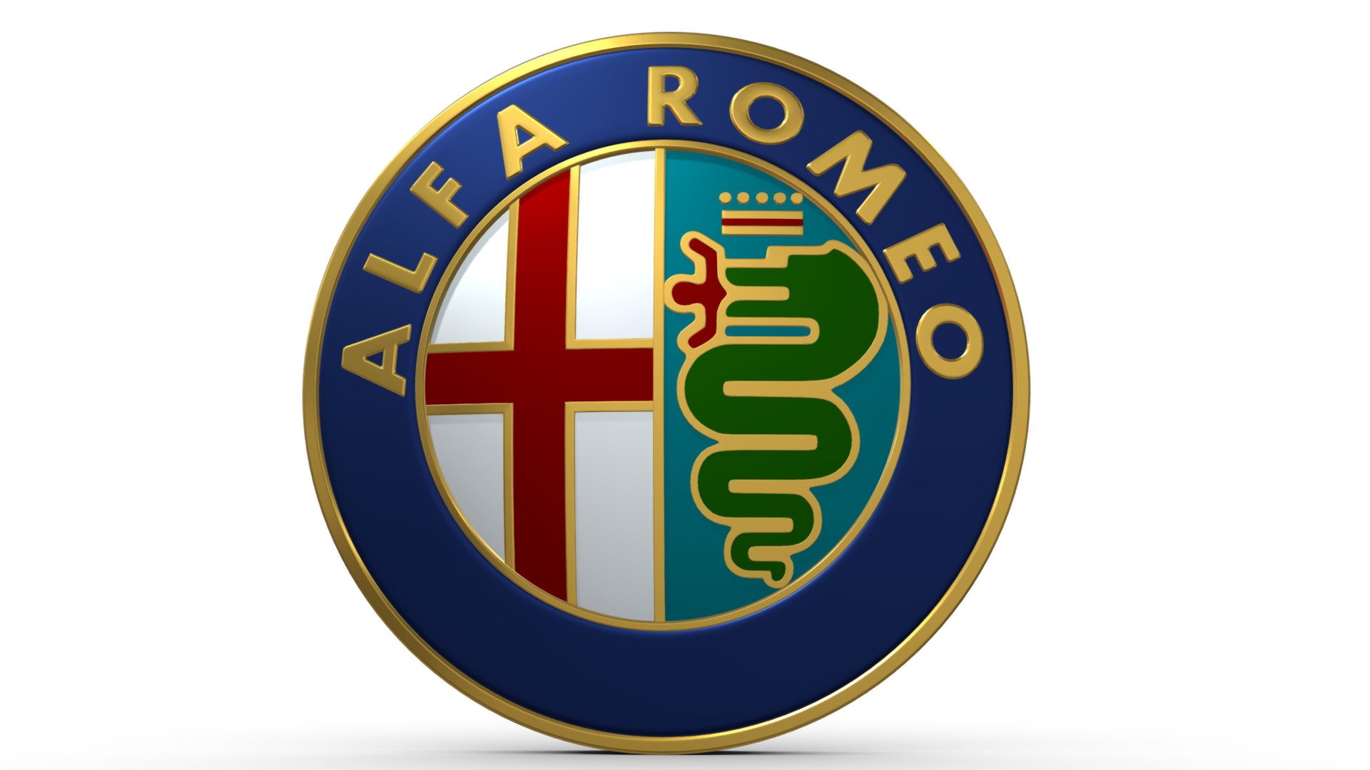 Alfa Romeo Logo 2 - 3D model by PolyArt (@ivan2020) 3d model