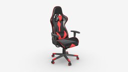 Ergonomic gaming armchair office, computer, armchair, gaming, comfortable, seat, equipment, soft, play, furniture, ergonomic, gamer, integrated, game, 3d, pbr, chair, interior