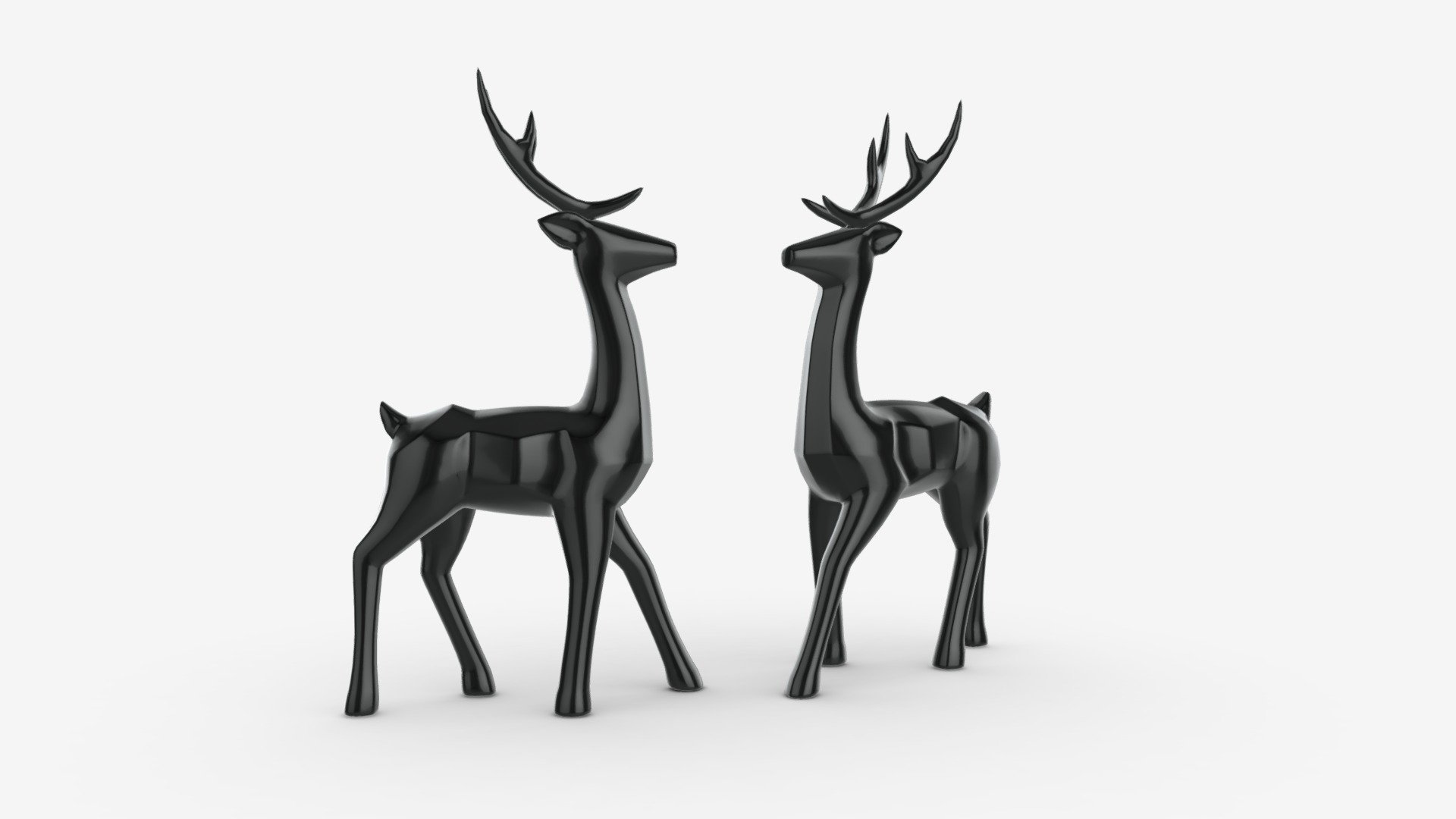 Decorative black reindeer - Buy Royalty Free 3D model by HQ3DMOD (@AivisAstics) 3d model