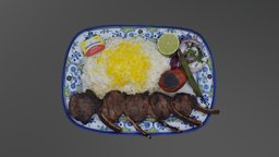 Shishlik_Lamb Cutlets (#1) food, persian, lamb, cutlet, kebab, grilled_tomato, saffron_rice, shishlik