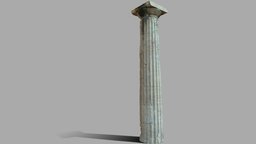 Column scan No.2 greek, ancient, sculpted, athens, photorealistic, greece, marble, statue, roman, real, cultural-heritage, ancient-greece, realitycapture, photogrammetry, scan, sculpture, temple