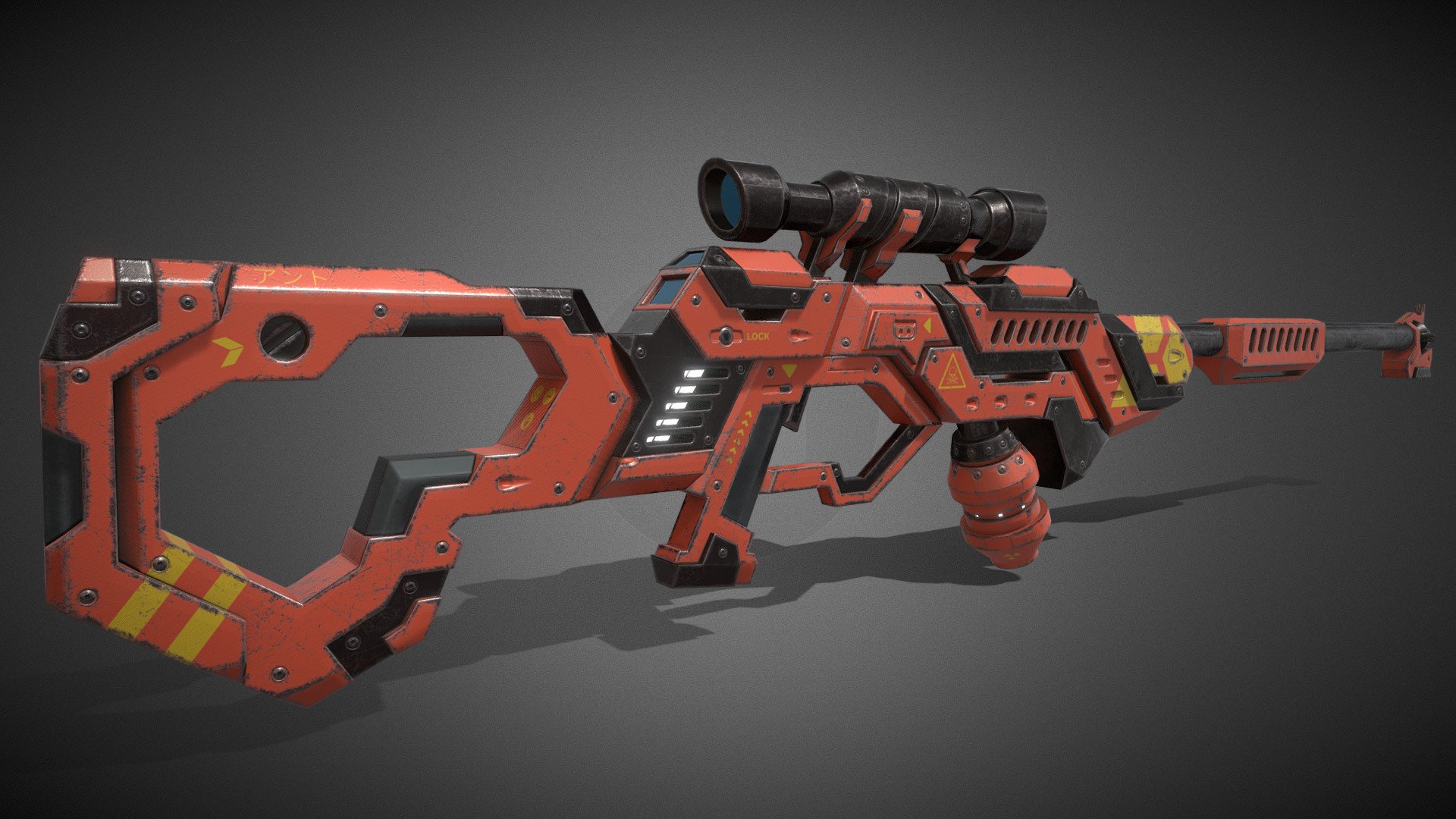 High quality Sci-Fi weapon. With 4k texture sets 3d model
