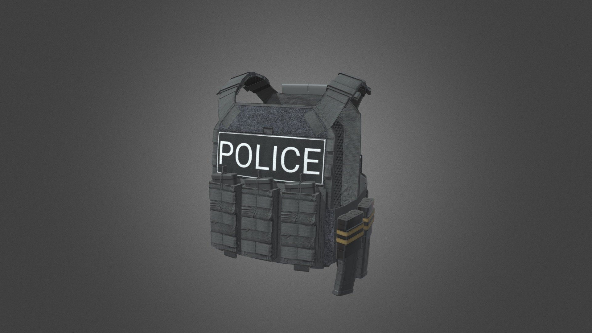 Plate Carrier used by UK's CTSFOs (Counter Terrorism Specialist Firearm Officer)

Kit is composed of the base plate carrier, a general use pouch, PMAGs + 2 types of mag pouches, CS gas grenade + pouch.

uploaded model has a 4k texture set for the whole, but that can be scaled down if requested - CTSFO Vest - Buy Royalty Free 3D model by Brasiel 3d model