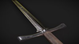 Medieval Sword medieval, fantasyweapon, pbr, lowpoly, sword, fantasy