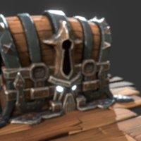 Treasure of The Kraken chest, treasure, kraken, pbr, pirate, stylized, environment