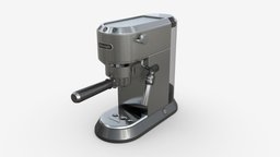 Manual espresso maker Delonghi EC685R Steel modern, coffee, cappuccino, espresso, silver, single, maker, beverage, machine, kitchen, manual, caffe, rink, delonghi, 3d, pbr, cup, steel, ec685r