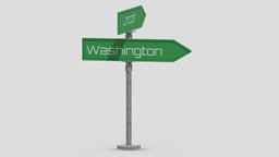 Street Sign 13 led, assets, control, set, element, traffic, urban, highway, road, signs, signage, sign, lane, dynamic, elements, freeway, variable, roadway, architecture, game, low, poly, design, structure, street, expressway