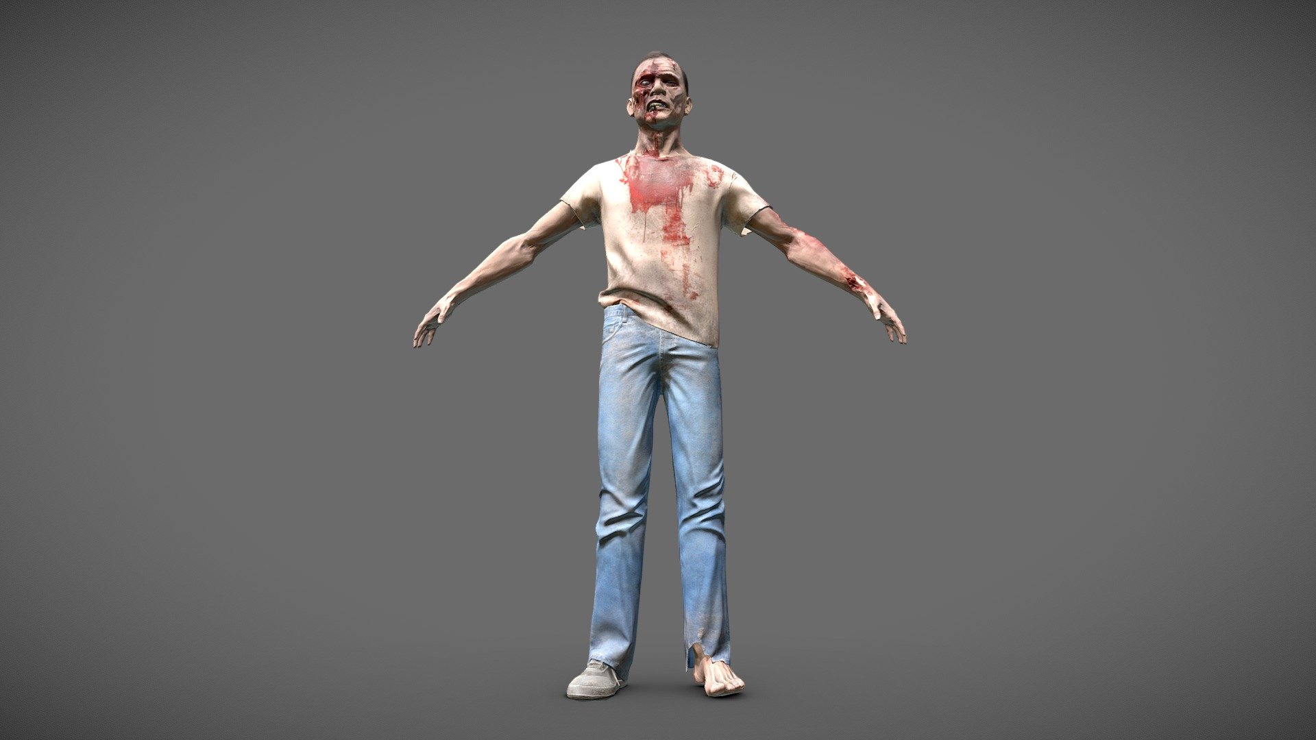 Zombie - Game ready model

PBR Textures 

Body 2k

Head 1k

Model only - no rigging - Zombie Male 1 - Buy Royalty Free 3D model by l0wpoly 3d model