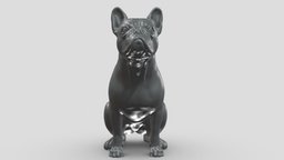 French Buldog V2 3D print model stl, dog, pet, animals, figurine, 3dprinting, doge, 3dprint, dogstl, stldog