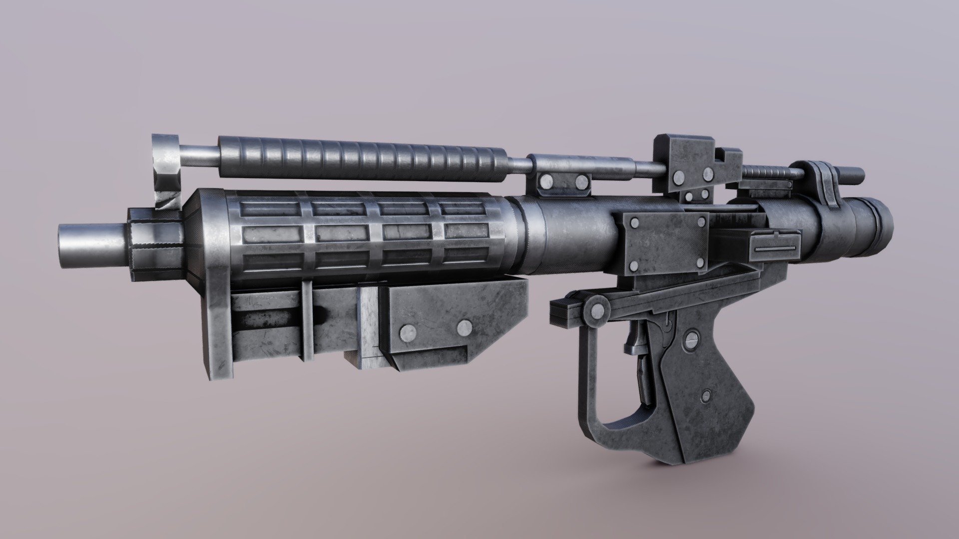 Made from scratch in 3ds Max

Textured in Substance Painter - E-5 Blaster Rifle - Buy Royalty Free 3D model by Sir Klutzy (@SirKlutzy) 3d model