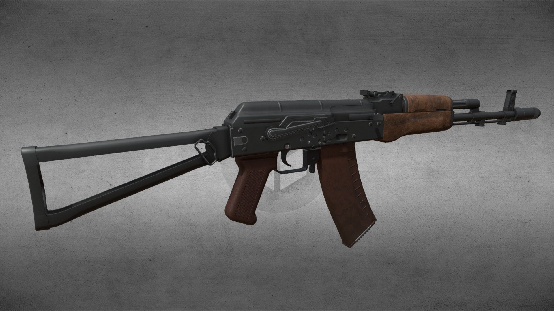 AKS-74, AK-74's version with foldable metal stock.
For more accesories check the AK-74 Pack: https://skfb.ly/oJVQQ - AKS-74 (game ready) - Download Free 3D model by Armored Wave (@armoredwave) 3d model