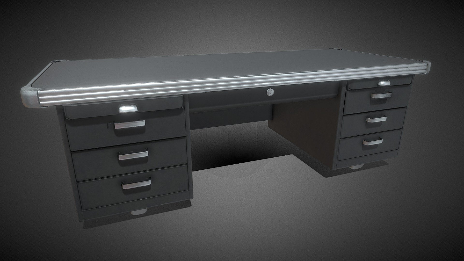 Modern high end office desk inspired by 1940s and 50s tanker desks. 

Top drawers open and have interior textures. Can be utilized for dynamic asset variations or loot animations.

Optimized for UE5 and Unity. Includes Base color, roughness, metallic, ambient occlusion and normal maps - Modern Luxury Office Desk Low Poly - Buy Royalty Free 3D model by Anthony Pilcher (@AnthonyPilcher) 3d model
