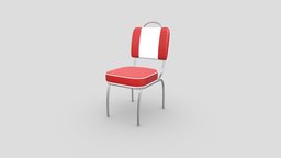 Retro Chair restaurant, prop, retro, diner, seat, furniture, metallic, dinette, asset, chair, plastic, retro-chair, retro-diner