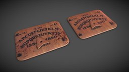 Ouija boards wooden, games, library, death, bloody, spirit, board, gameprop, table, scary, talking, fear, unrealengine, spirits, ouija, substancepainter, substance, game, pbr, gameasset, wood, ghost, spooky, magic, horror, evil, planchette, ouijaboard, nighmares