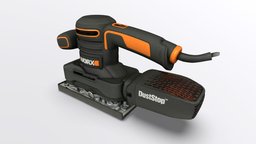 Finishing Sander Worx WX641 3d-scan, grinder, tool, machine, fabric, grinding, lowpoly, scan, electric, industrial, worx