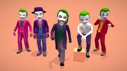 Joker comics, 3dmodels, humanoid, clown, batman, comic, cycle, rig, color, dc, mixamo, joker, casual, harley, hyper, colorful, animations, malecharacter, male-human, rigged-character, joker-batman, character, low-poly, cartoon, 3d, blender, texture, lowpoly, blender3d, low, poly, model, characters, animation, 3dmodel, human, cycles, male, rigged, "villain", "hypercasual", "mixamoautorig"