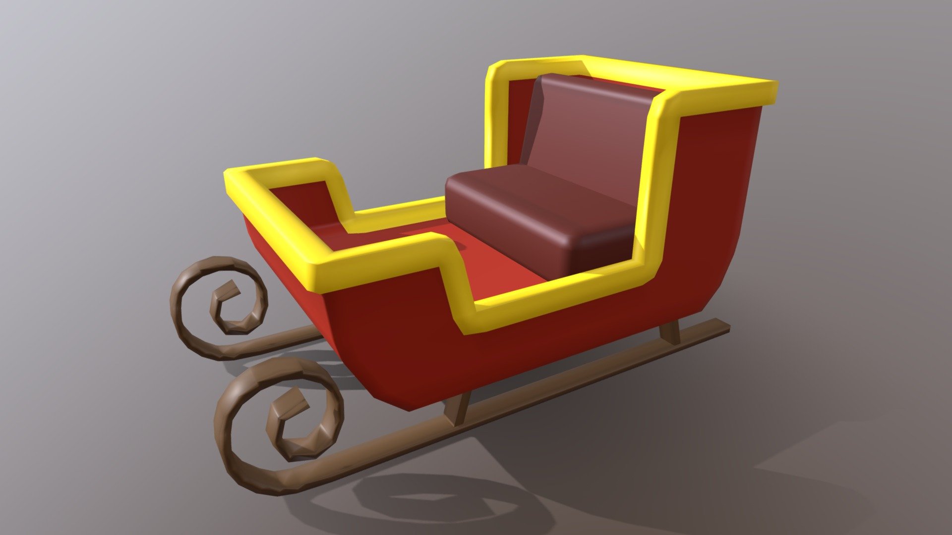 This is a Santas sleigh 3D model . This is a low poly model. It is made in Autodesk Maya 2018 and texturized with uvs, iluminated and rendered in Arnold 2018. Texture its hand painted in Photoshop. This model can be used for any type of work as: low poly or high poly project, videogame, render, video, animation, film…This is perfect to use it as decoration in a Christmas Scene or for a CHristmas postcard image with other christmas decoration that you could see in my profile too…

This contains a .fbx , .obj , .mb maya file and all the textures.

I hope you like it, if you have any doubt or any question about it contact me without any problem! I will help you as soon as possible, if you like it I will aprecciate if you could give your personal review! Thanks! - Santa Sleigh - Buy Royalty Free 3D model by Ainaritxu14 3d model