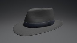 Trilby Hat (Dark Grey) hat, style, grey, traditional, trilby, dark