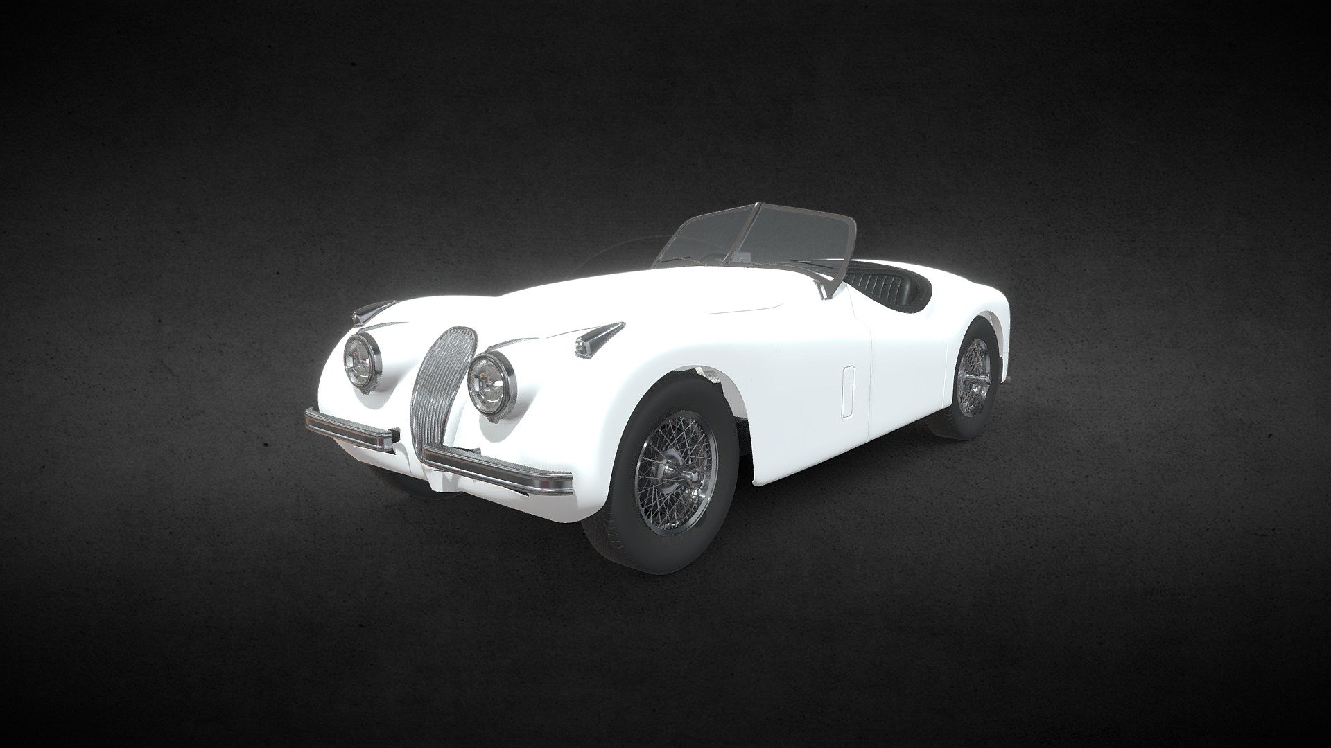 A simlified high-poly model of Jaguar XK120 from 1948. 

Modeled in blender 2.93.5. Some bump textures (converted finally to normal maps) created in Inkscape. Textured in Quixel Mixer.

I hope you'd like it :) - 1948 Jaguar XK120 - 3D model by KrStolorz (Krzysztof Stolorz) (@KrStolorz) 3d model