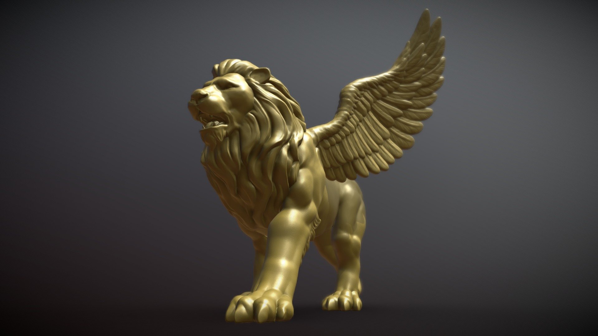High poly 3d model of a Lion with wings created in Zbrush. Model watertight and can be printed. 
Additional stl file format. Hope you like it 3d model