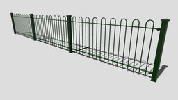 Park Railings fence, rail, garden, park, railings, town, metal, railing, street