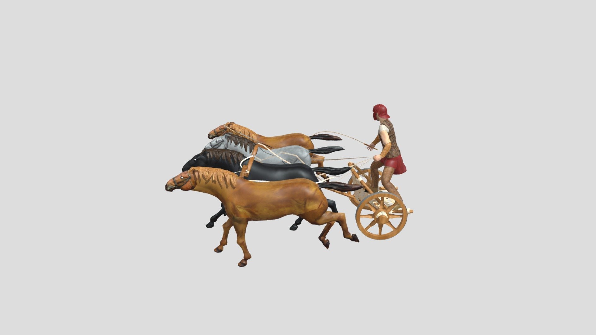 *** Galloping Charioteer*** - 3D model by leswilson4d 3d model