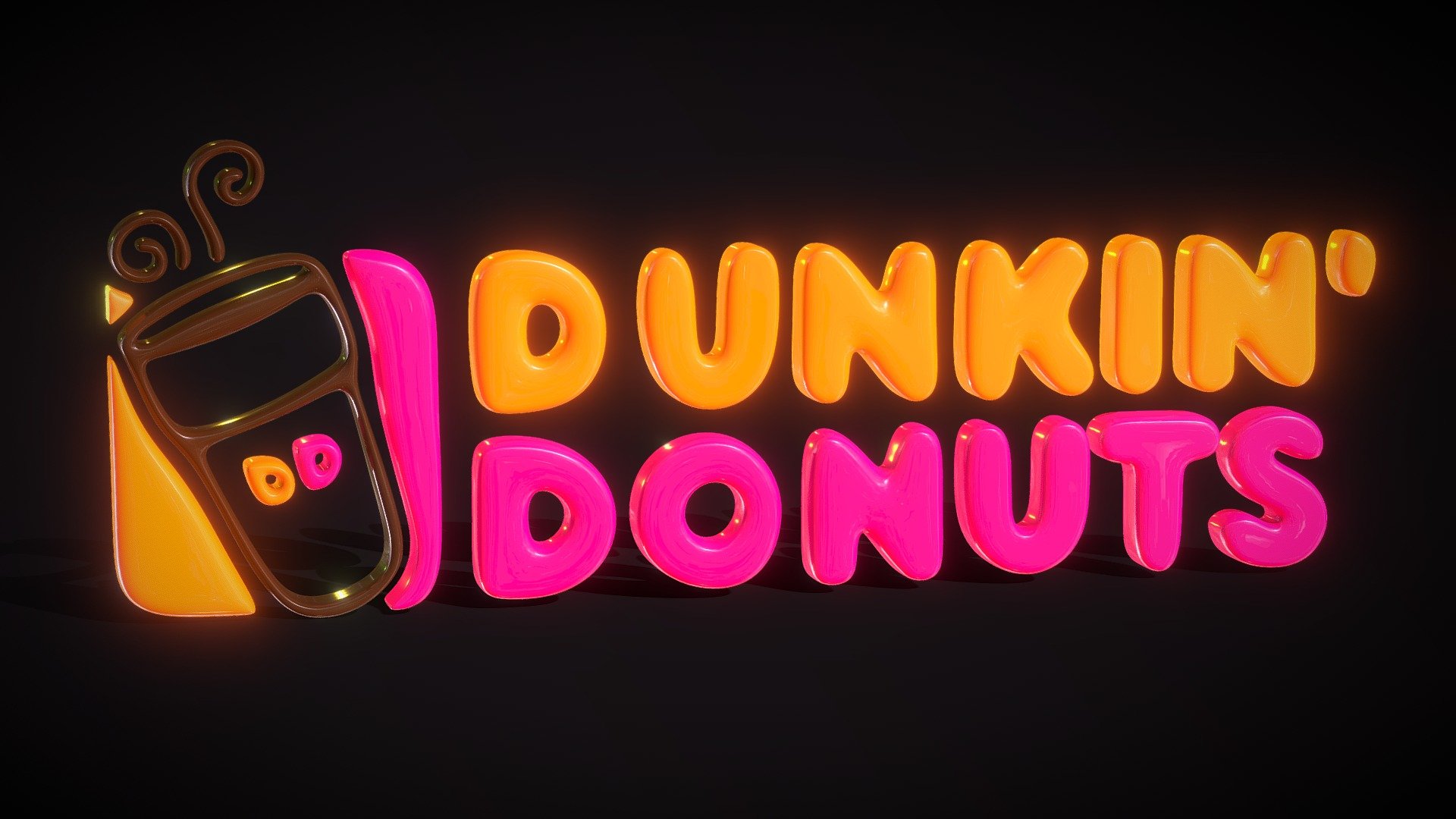 Dunkin' Donuts is a well-known and beloved brand specializing in coffee, baked goods, and breakfast items. Founded in 1950 in the United States, it has grown into one of the world's largest coffee and baked goods chains. With its distinctive pink and orange logo, Dunkin' Donuts has become an iconic presence in the global food and beverage industry 3d model