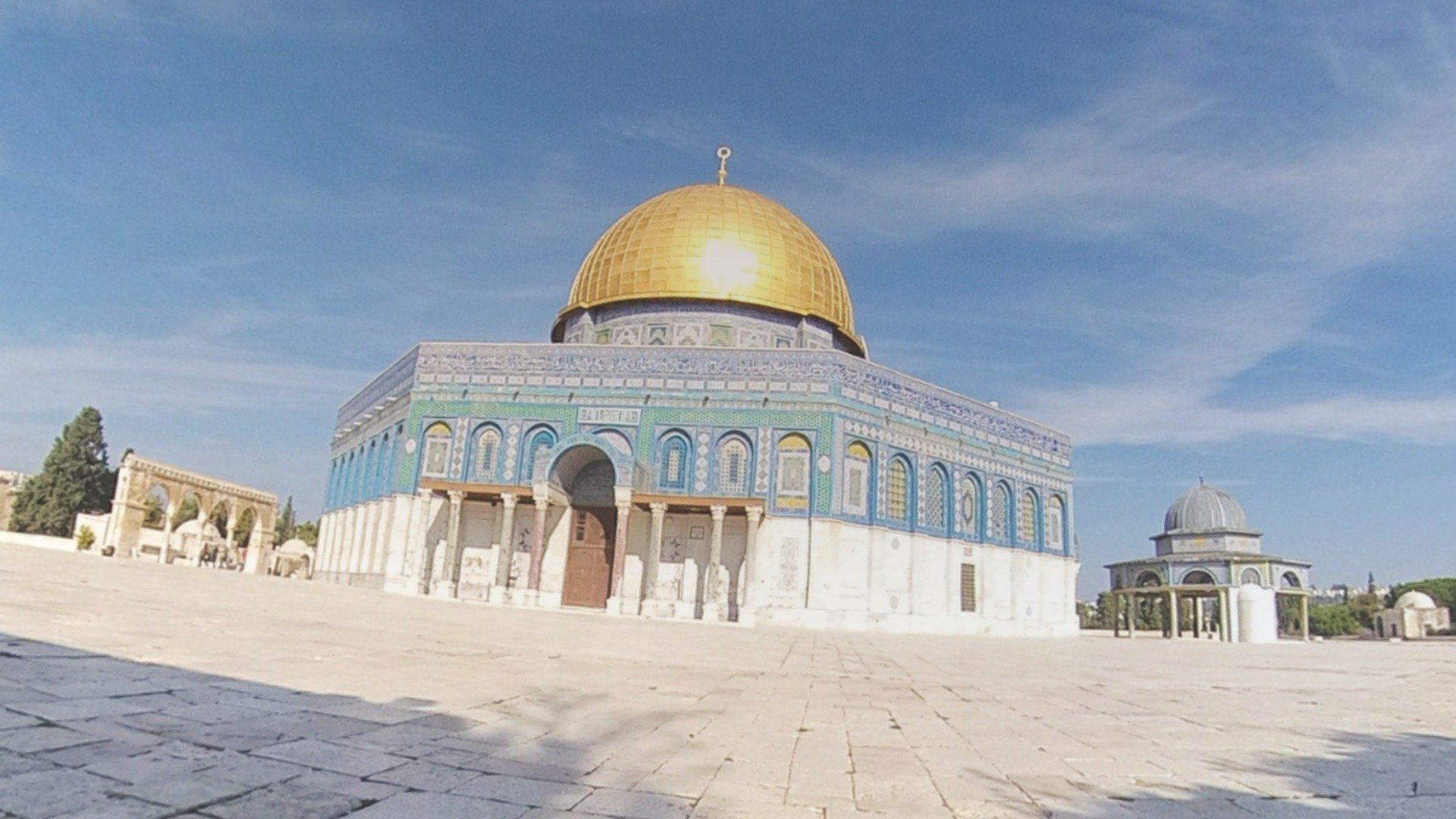 An outside shot of the Dome of the Rock - Outside the Dome of the Rock - 3D model by jumana-s3d 3d model