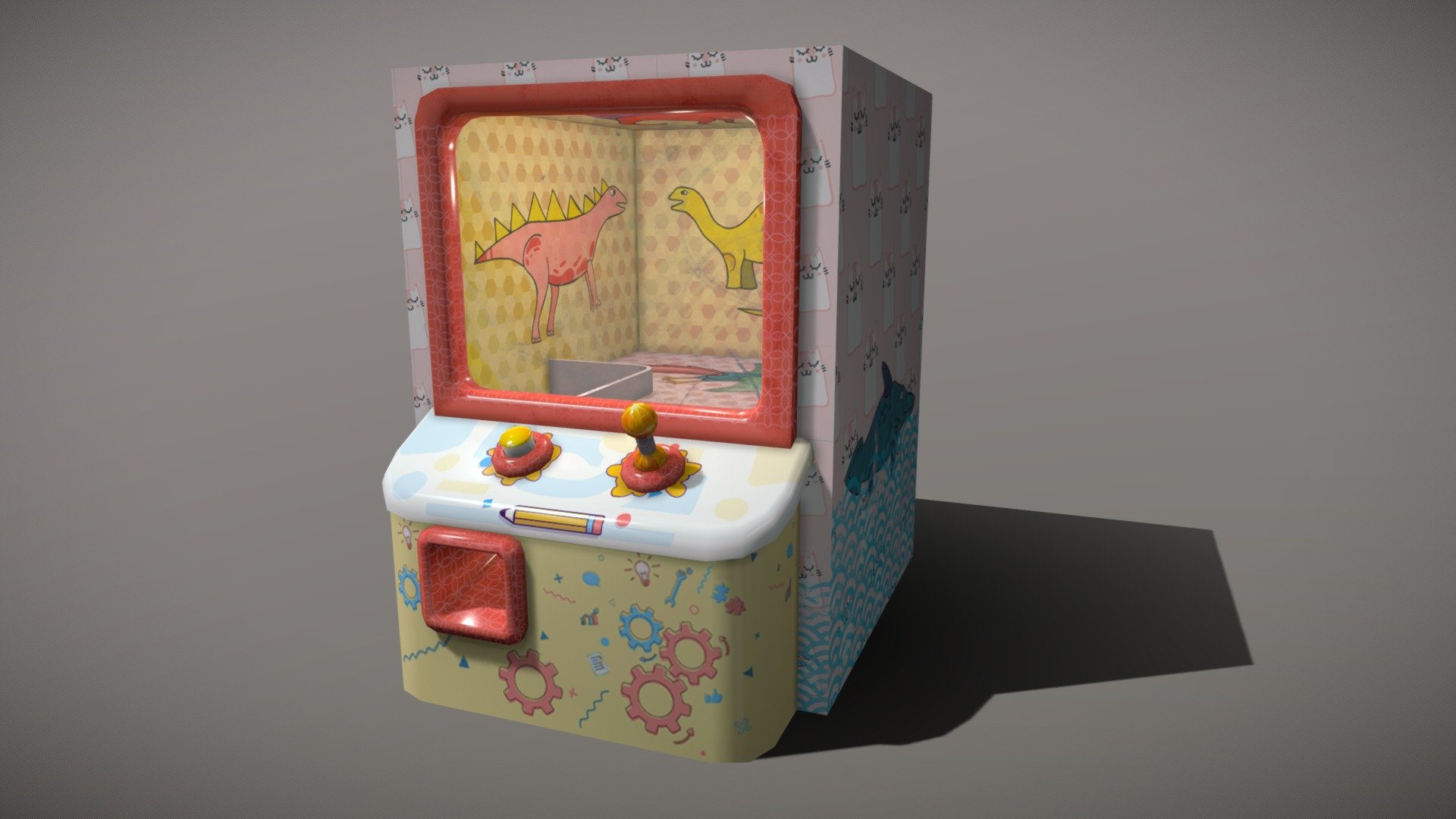 Low poly claw machine created for mobile game Claw Machine 3D
Modelled in Blender and Textured in Paint - Claw Machine - 3D model by shtran 3d model