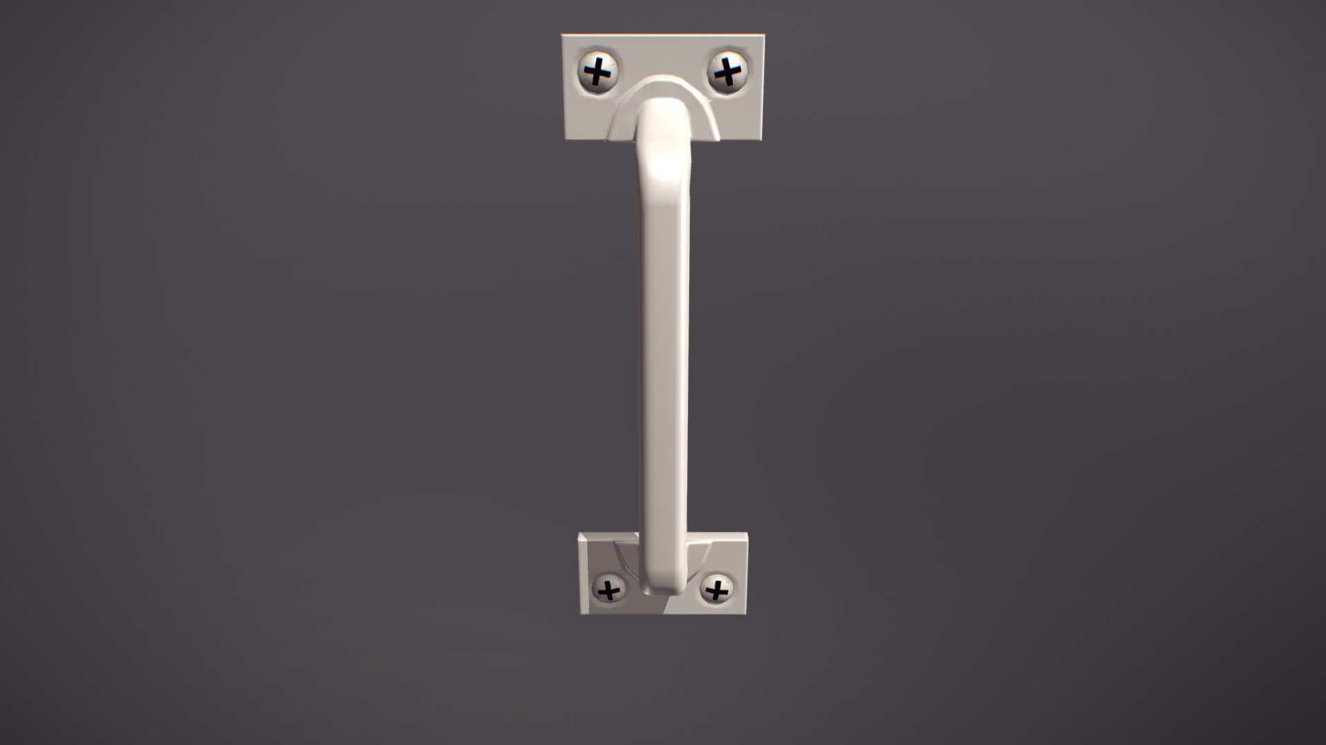Simple door handle with screws 3d model