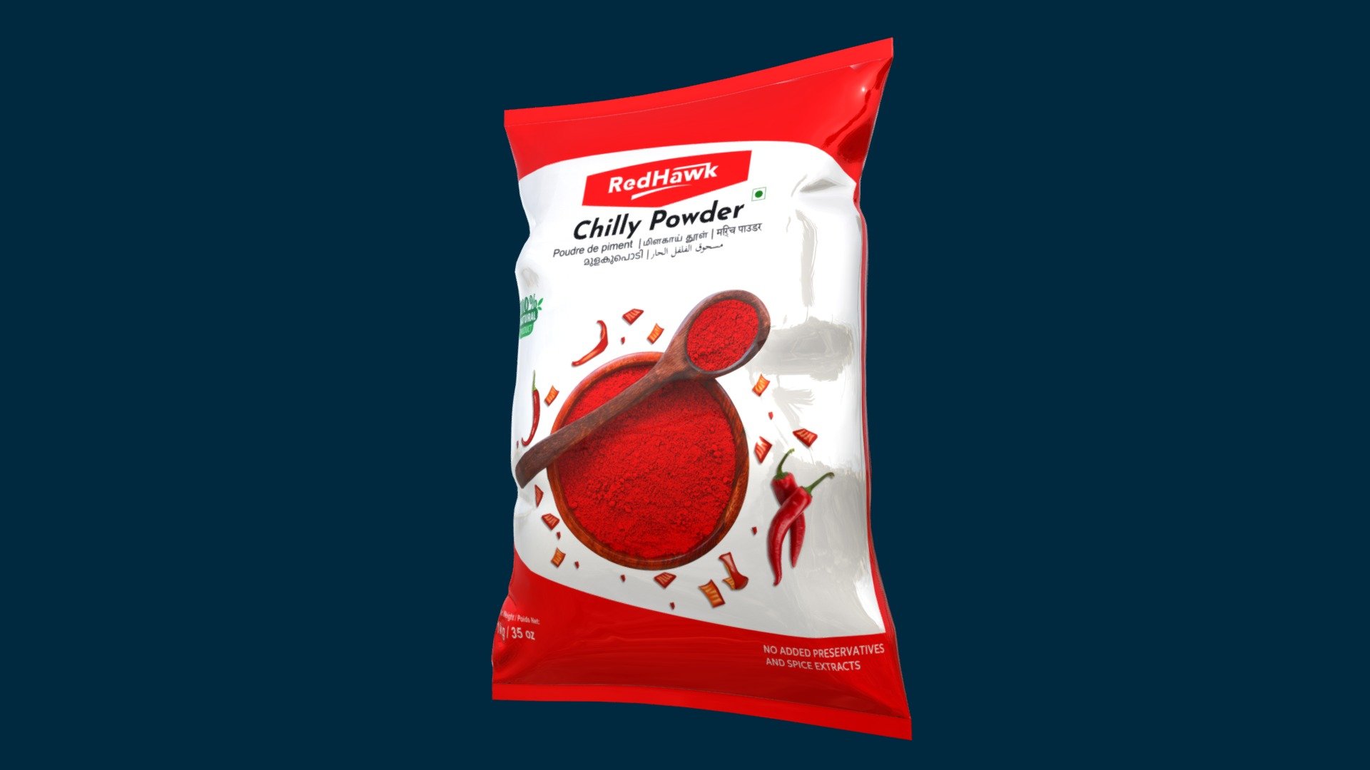 Chilly Packing - Red Hawk Chilly Powder - 3D model by Irfan Ahamed (@Irfan_ahamed_) 3d model