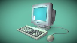 Retro Tech | 90s CRT Monitor & Keyboard