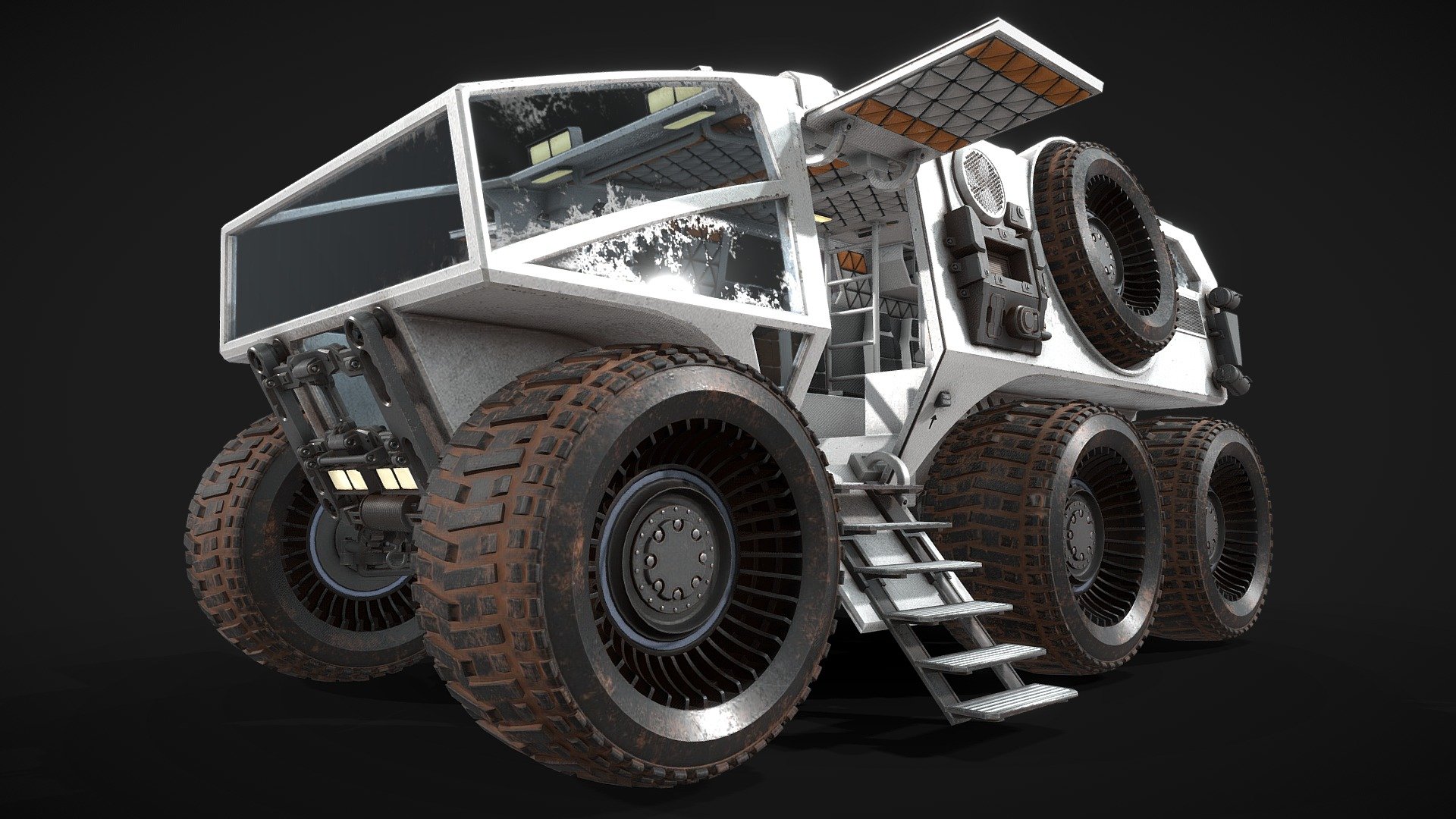 Renders - https://www.artstation.com/artwork/rRZ8Q6 - Mars car - 3D model by Sagvo 3d model