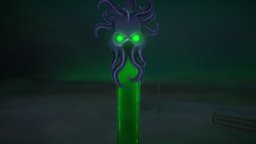 The Elder Sword green, crystal, tentacles, lovecraft, effects, old-gods, ctulhu, handpainted, lowpoly, sword